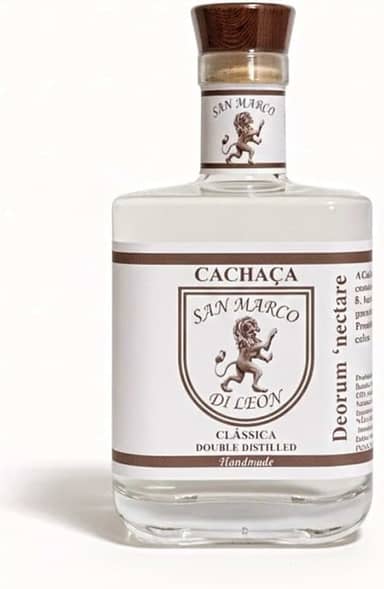 CACHAÇA CLÁSSICA SAN MARCO DI LEON - DESTILAÇÃO DUPLA - ARTESANAL - SABOR SUAVE - 700 ml 40% vol.
