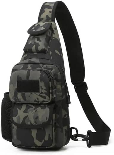 Mochila transversal masculina, bolsa tiracolo prática para esqui, mochila leve para caminhadas, viagens
