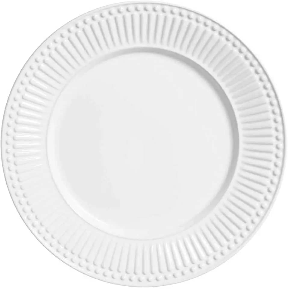 Porto Brasil Conjunto com 6 Pratos Raso Roma Branco