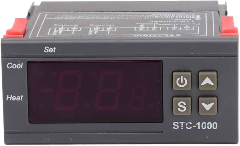 Mini controlador de temperatura, display digital, interruptor de termostato de aquário, uso em laboratório, para recipiente de vidro, caixa de reprodução