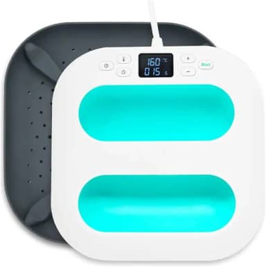 prensa termica A4 23x23cm Sublimação Transfer Camiseta Dtf (Azul 220v)