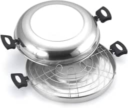 Churrasqueira para Fogão Polida N°30 na Caixa, Aluminio Oliveira, Prata, Pacote de 1