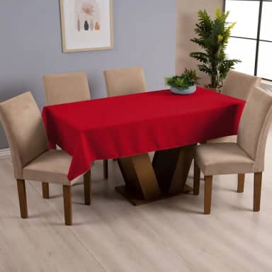 Toalha de Mesa 8 Lugares Basic 2,50x1,40m Liso Tecido Oxford
