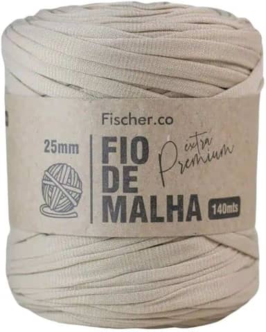Fio de Malha Extra Premium Fischer 25mm x Rolo com 140m (28 BEGE)