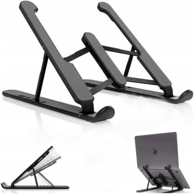 Suporte Ajustável Liga ALUMINIO para Notebook, 6 POSICOES, saida de ar, serve para notebook tablet celular qualquer eletronico, Ergonômico, Dobrável, 26 x 19 cm, Premium