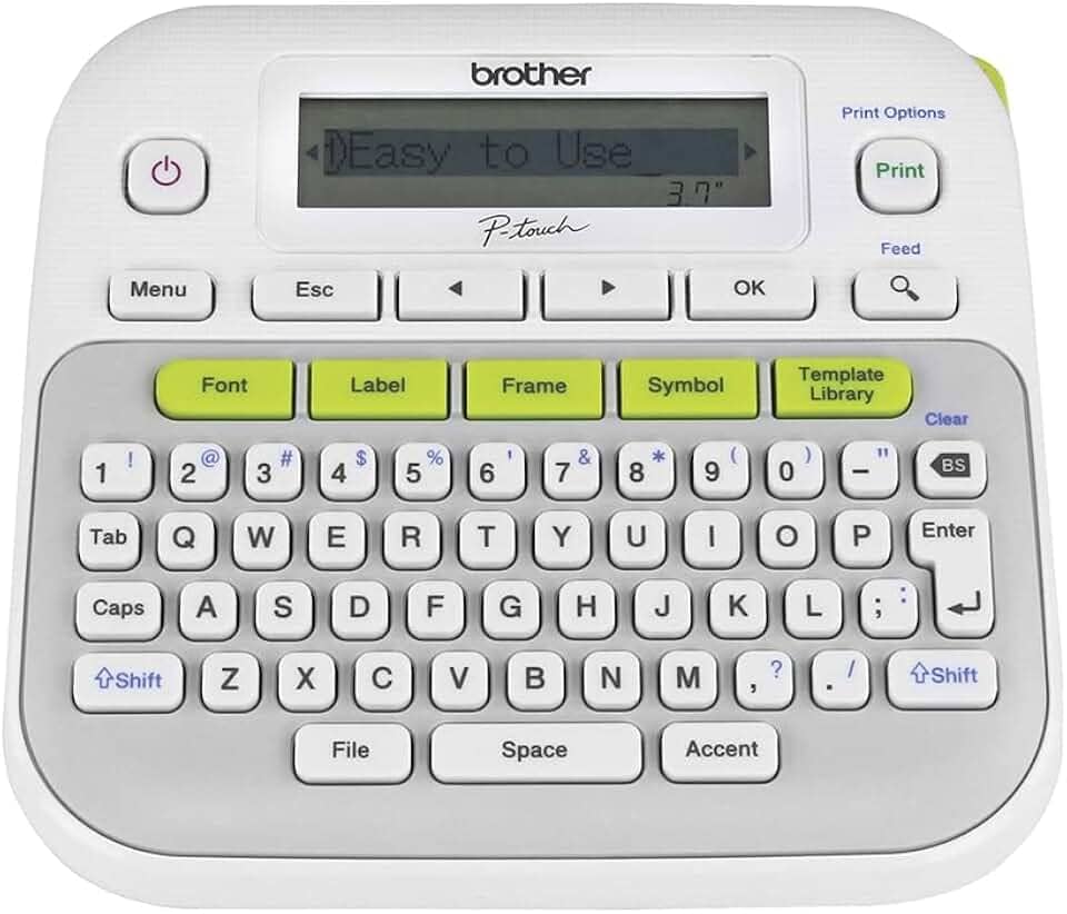 Rotulador Eletrônico de uso doméstico - PTD210 Brother, Branco