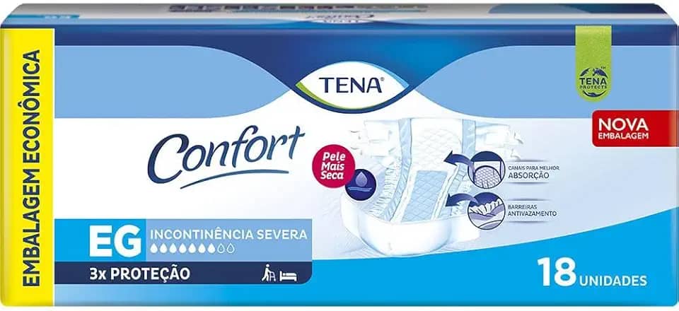 Fralda Geriatrica Tena Confort Eg 18 Unidades, Tena