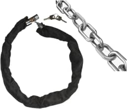 Cadeado Corrente Forte com Elos Lock Trava Para Bicicleta Moto Reforçada Sem Cabos Segredo com Chave Revestida com Tecido Poliéster