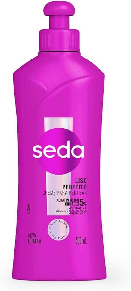 Creme Para Pentear Seda 300Ml Liso Perfeito Unit, SEDA, Branco