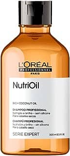 L'Oréal Professionnel NutriOil, Shampoo de Nutrição Intensa com Óleo de Coco, Ideal para Cabelos Secos e Sem Brilho, Limpeza Suave, Mais Maciez e Brilho 300ml
