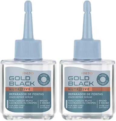 Kit Reparador De Pontas Amend Gold Black 2x30ml