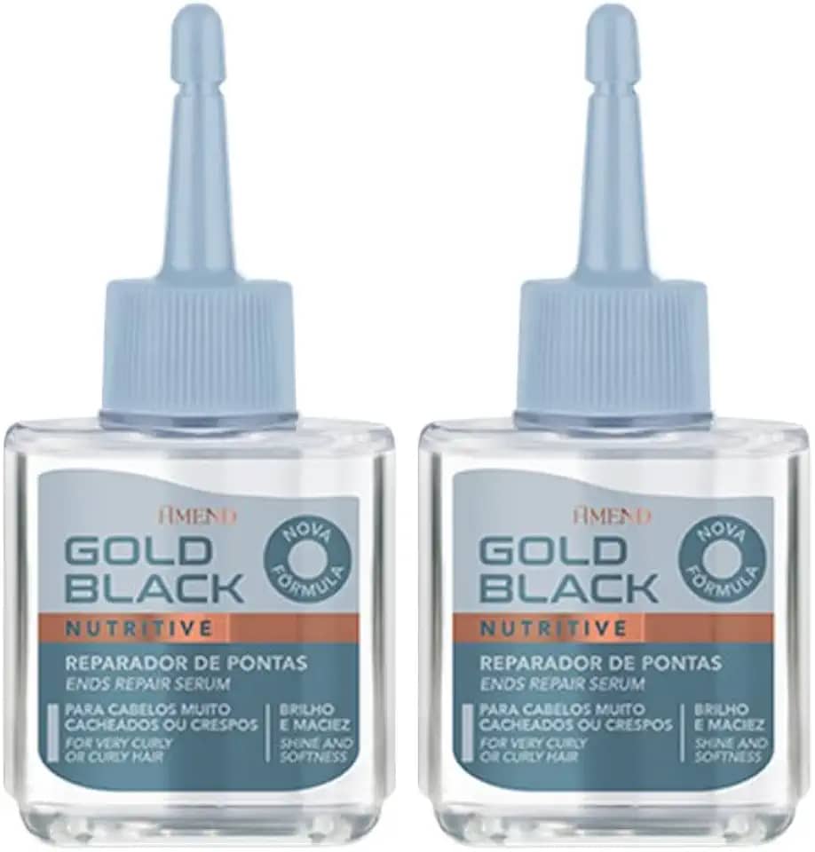 Kit Reparador De Pontas Amend Gold Black 2x30ml