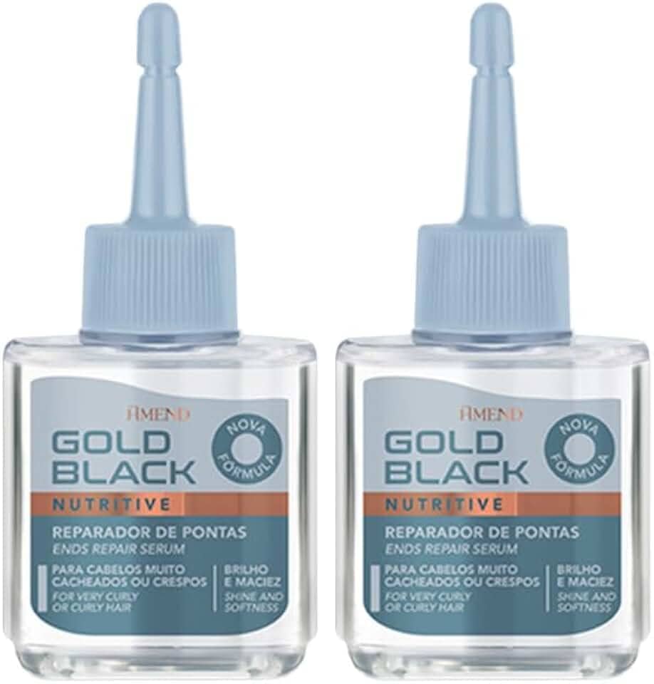 Kit Reparador De Pontas Amend Gold Black 2x30ml
