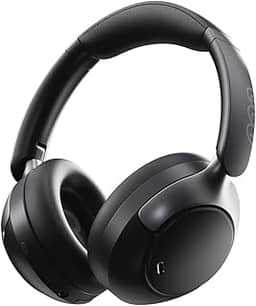 QCY H3 PRO ANC Fone de Ouvido Bluetooth, Headphone ANC Adaptáveis, Cancelamento Ativo de Ruído de 50 dB, Áudio sem fio de Alta Resolução LDAC, 55 Horas de Reprodução, Preto (H3PRO-BLACK)