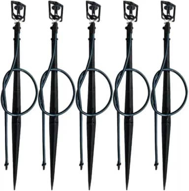 Micro Aspersores Irrigacao Com Haste E Microtubo 10 Unidades Branco