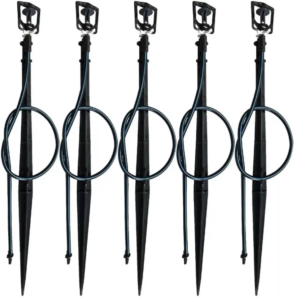 Micro Aspersores Irrigacao Com Haste E Microtubo 10 Unidades Branco