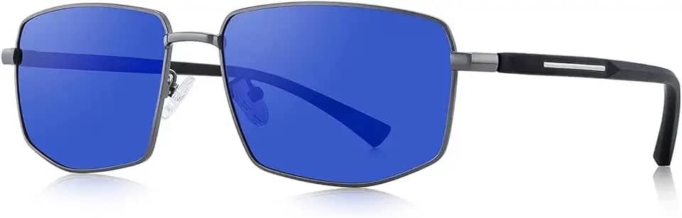 Óculos de sol masculinos clássicos masculinos retangulares polarizados para homens