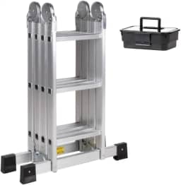 Escada Articulada de Aluminio Multifuncional 4x3 12 Degraus e Handy Box Gratís