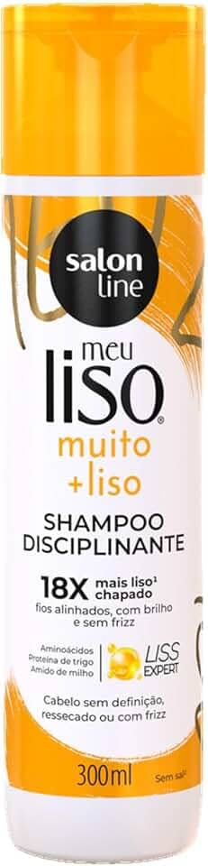 Salon Line, Shampoo, Meu Liso, Muito + Liso, Vegano - Cabelos Lisos, 300 ml