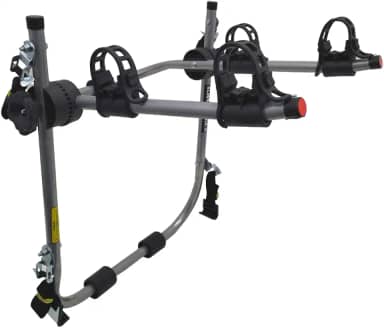 Suporte para bike Transbike 2 bicicletas POP Prata tira Preta Sedan Hatch