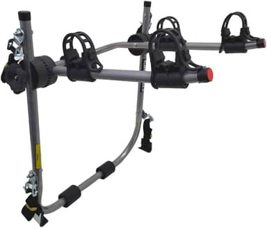 Suporte para bike Transbike 2 bicicletas POP Prata tira Preta Sedan Hatch