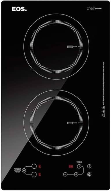Cooktop de Indução 2 Bocas Portátil Eos Cheff Gourmet Preto 3300w Eci02epp 220v