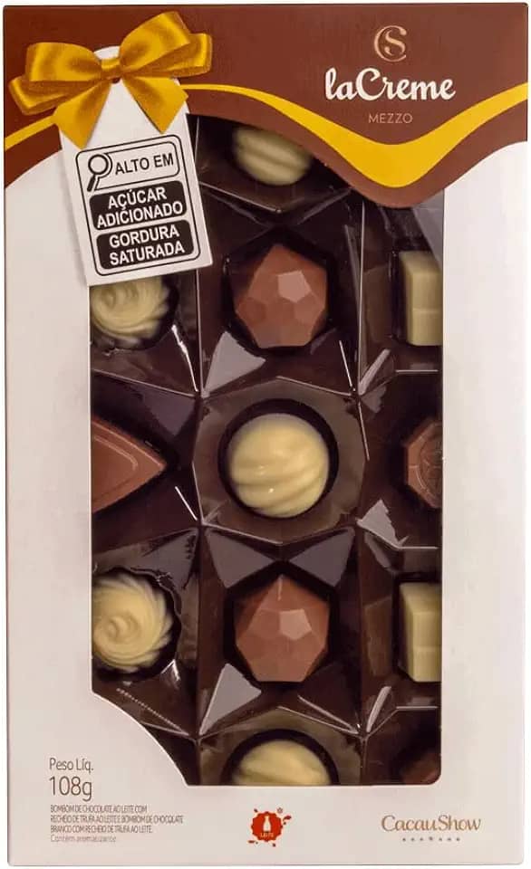 Caixa de bombom laCreme Sortido 108g Cacau Show