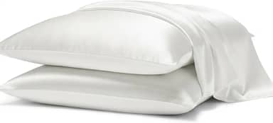 Kit 2 Fronhas Cetim Anti-frizz Seda Alto Brilho Par (White)