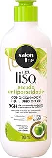 Salon Line, Condicionador, Meu Liso, Escudo Antiporosidade, Vegano - Para Cabelos Lisos, 300ml