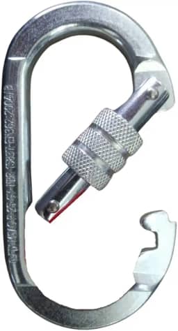 Mosquetão Oval em Aço com Rosca, 25 kN, Abertura 14mm, UltraSafe