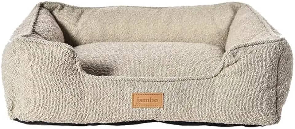 JAMBO PET Caminha Para Pet Luxury Macia Confortavel Feita Em Poliéster Bege, Pequena