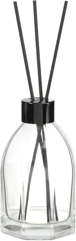 Frasco Difusor Aromatizador 200ml Vidro Varetas Banheiro (Preto)