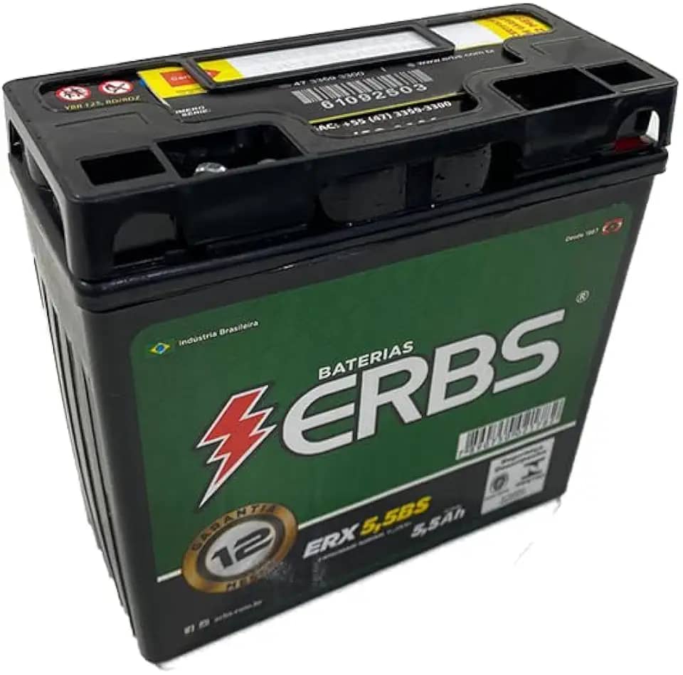 Bateria para Motos Yamaha YBR ou XTZ 125. RD 135, 5.5 Ah 12V SELADA