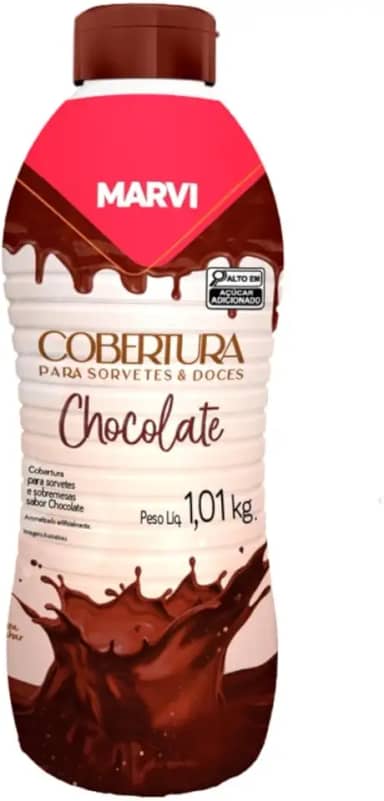 Cobertura De Chocolate Para Sorvetes E Sobremesas Marvi 1kg
