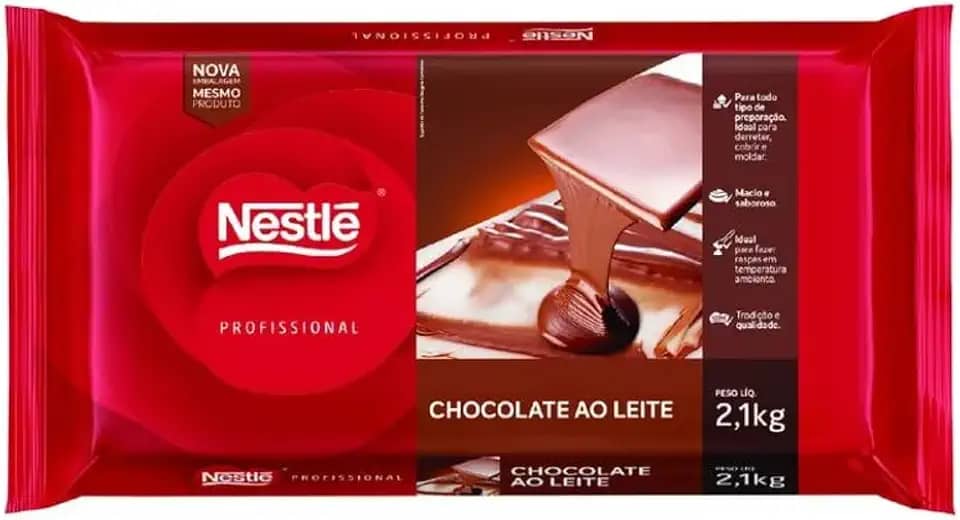 Barra de Chocolate ao Leite NESTLɮ 2,1kg