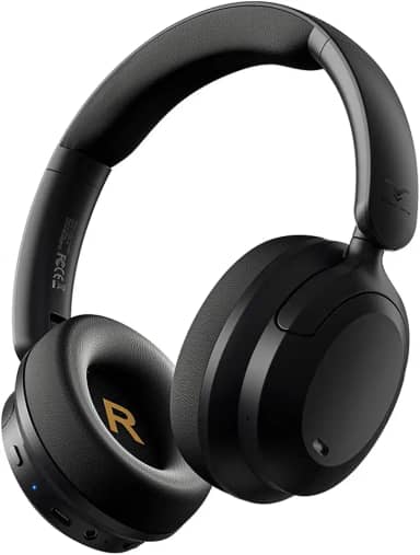 Fone de Ouvido Bluetooth Over Ear Hero Max, Cancelamento de Ruído Ativo Headphone Bluetooth 6.0 Sem Fio com Mic, Power Bass, Baixa Latência, Conexão Multiponto, 60H Reprodução para Academia e Jogos