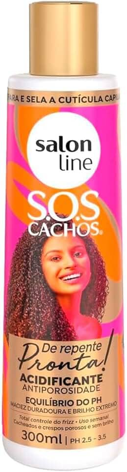 Salon Line, Acidificante, SOS Cachos, De Repente Pronta, Vegano - Para Cabelos Cacheados e Crespos, 300ml