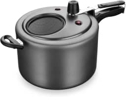 MTA - Panela de Pressão com Visor de Vidro e Fechamento Interno em Alumínio com Antiaderente, Capacidade de 8L, nº 25, Cor Grafite, Linha Visor.