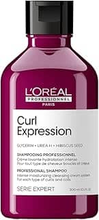 L'Oréal Professionnel Shampoo Hidratante Intense Moisturizing Curl Expression, Hidrata e Desembaraça, Para Cabelos Cacheados e Crespos, Sem Sulfato e Sem Parabenos, 300ml
