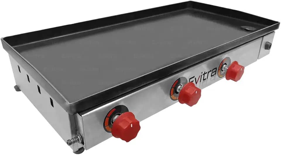 Chapa em Aço Inox para Grelhar Lanches 70x35 cm – Alta Resistência, Durabilidade e Distribuição Uniforme de Calor – Ideal para Hamburguerias, Food Trucks e Cozinhas Profissionais