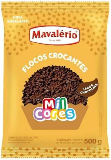 CROCANTE FLOCOS CHOCOLATE 500G MAVALÉRIO