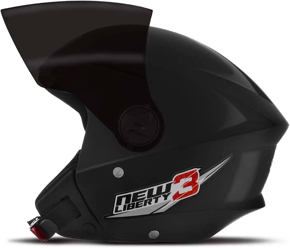CAPACETE ABERTO PRO TORK NEW LIBERTY 3 SOLID PRETO TAM. 60 VIS. FUMÊ