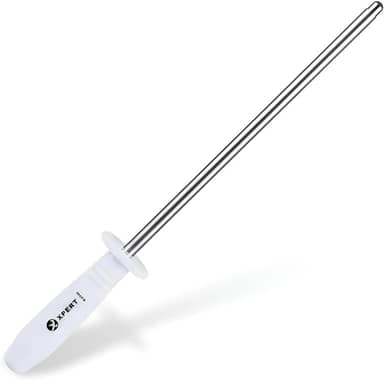 Chaira 8’’ em Aço Inox – Realinha Facas com Precisão, Afiador, Amolador, Cabo Ergonômico Antideslizante e Alta Durabilidade