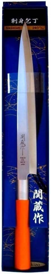 FACA JAPONESA PARA SUSHI E SASHIMI INOXIDÁVEL YANAGUIBA SEKIZO - LÂMINA 24 CM