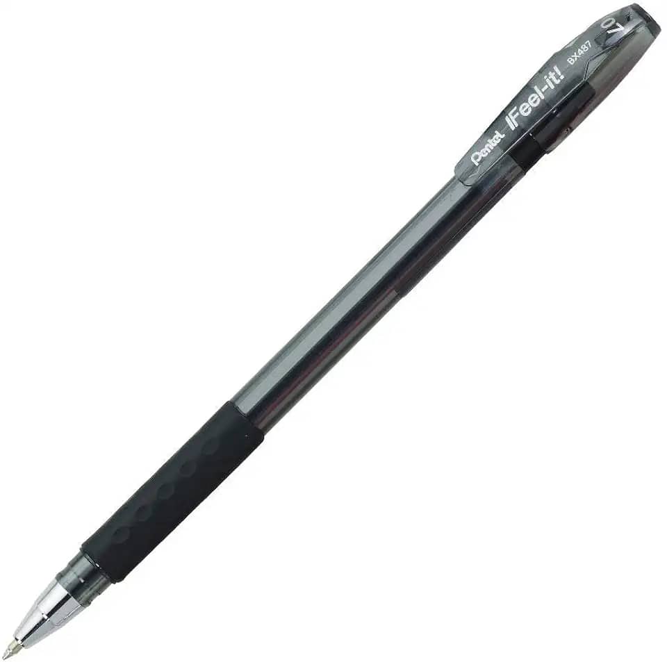 Pentel Caneta Esferográfica Feel It 0.7 mm Preta SM/BX487-A