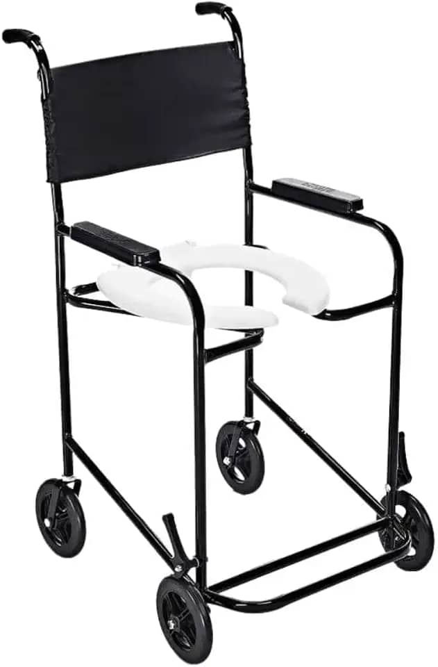 Cadeira de Banho Higiênica para Idosos e PcD – Segurança, Conforto e Mobilidade com Rodízios