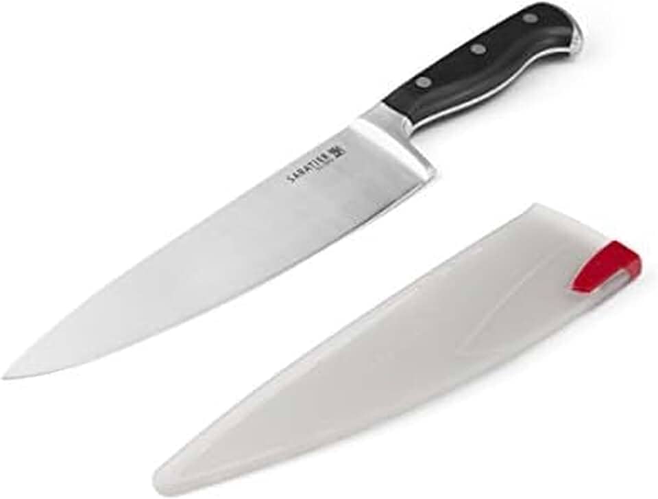 Faca de chef de aço inoxidável com bainha autoafiável EdgeKeeper, Sabatier, 20,32 cm