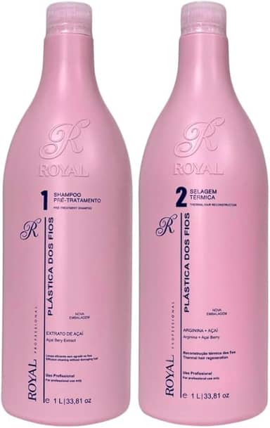 Kit Selagem Térmica Plástica dos Fios Açaí, 2x1000 ml, Royal