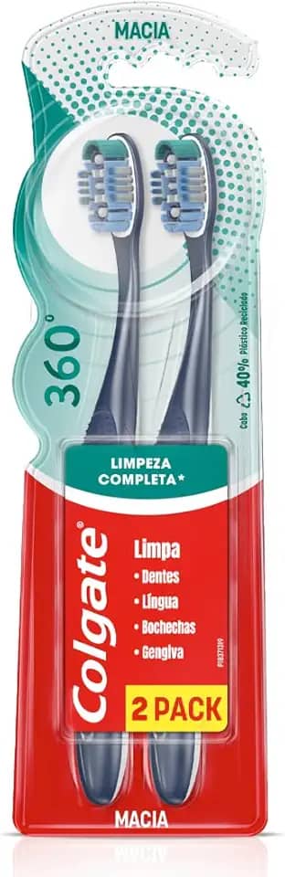 Escova de dente Colgate 360º 2 unid