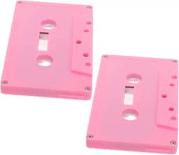 Totority 2 fitas cassete em branco coloridas retrô para música cassetes de áudio vintage para gravação de mensagens e personalização